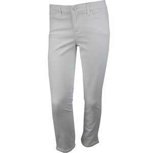 Jessica Simpson Womens Skinny Jeans Size 14 White Rolled Crop Stretch Denim